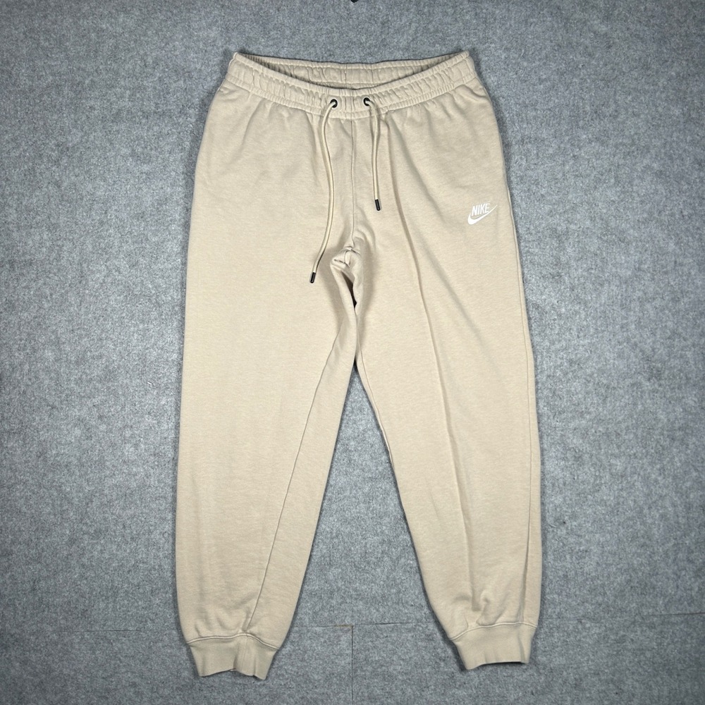 Nike Sweatpants Mens Medium Beige Sportswear‎ Club Fleece Joggers Casual Gym